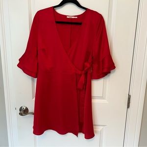 Francesca’s Red Wrap Dress